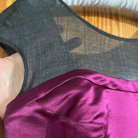 NEW Tory Burch 100% Silk Purple Corset Fitted Pencil Dress - Picture 5 of 14